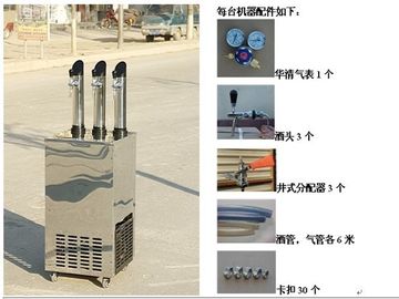 220V 50HZ Three Taps Beer Chiller Machine For Cooling Wine Products